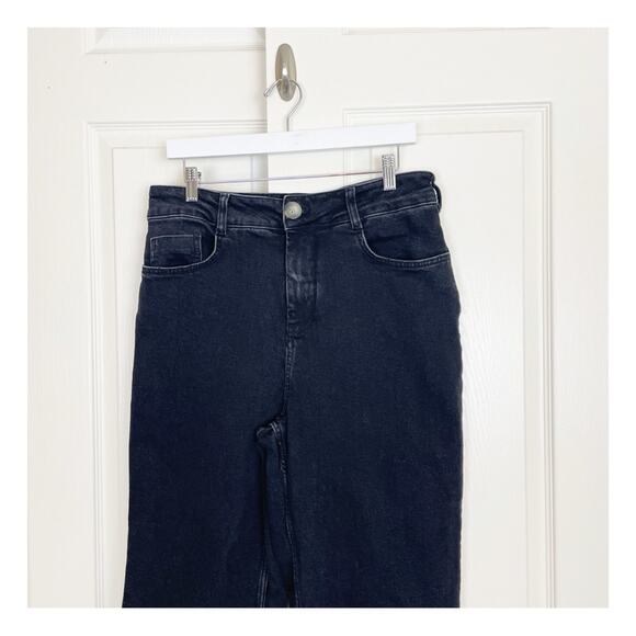 Anthropologie Pilcro The Skipper Washed Black Wide Leg Crop Jeans - Picture 3 of 10